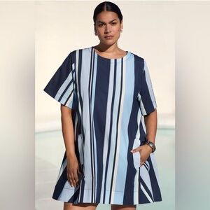Anthropologie Maeve Emmy Striped Swing  Mini Dress